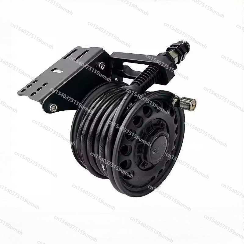 Electric Reel - เครื่องม้วนสายยางแบบมือหมุนและอัตโนมัติ ปั๊มลมสำหรับสายยาง สายฉีดน้ำ ใช้ล้างรถกลางแจ้ง เชื่อมต่อถังน้ำเพื่อขึ้นรูปม้วนสายยางให้แน่น